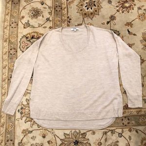 Beige Madewell Round Collar Sweater, Size Small